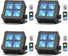 4PCS 4LED Cordless Rechargeable Battery Powered Par Lights, Waterproof