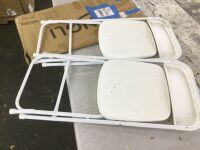 Plastic Folding Chair, 2 pack - Dirty