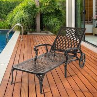 Cast Aluminum Patio Lounge Chair