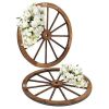 VINGLI 2-Pcs 30-in Decorative Wooden Wagon Wheel