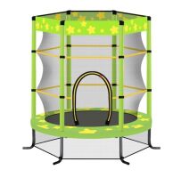 55 Inch Kids Trampoline with Safety Enclosure Net