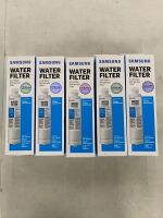 Lot of (5) SAMSUNG Genuine Filter for Refrigerator Water and Ice, Carbon Block Filtration for Clean, Clear Drinking Water, 6-Month Life, HAF-CIN/EXP
