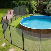 VINGLI 4-ft x 12-ft Black Easy-storaged Pool Fence for Ground Pool Mesh Pool Safety Barrier Panel