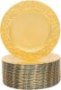 100 Pcs Gold 13 Inch Round Plastic Charger Plates