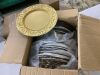 100 Pcs Gold 13 Inch Round Plastic Charger Plates - 2
