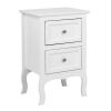 VINGLI White 2-Drawer 15.7-in W x 23.7-in H Nightstand