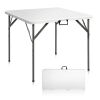 34" Square Bi-Folding Portable Plastic Dining Card Table