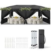 VINGLI 10x20 FT Pop Up Canopy Tent with 6 Sidewalls and Carry Bag