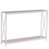 43.3" White Console Table