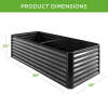 Outdoor Metal Raised Garden Bed for Vegetables, Flowers, Herbs - 8x4x2ft - 2