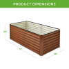Outdoor Metal Raised Garden Bed for Vegetables, Flowers, Herbs - 6x3x2ft - 2