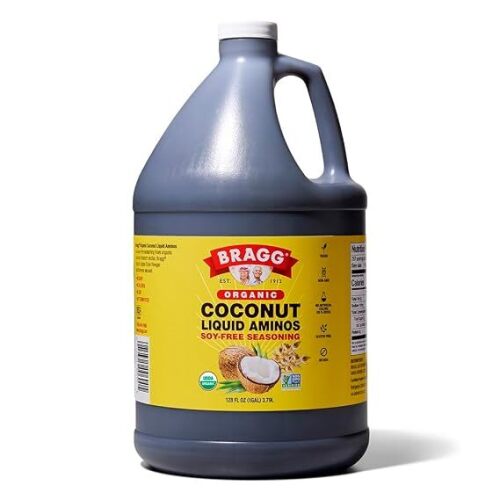 Bragg Organic Coconut Liquid Aminos Seasoning - 128 fl oz - Soy-Free Teriyaki Sauce Alternative - Gluten-Free, Vegan, Plant-Based Seasoning