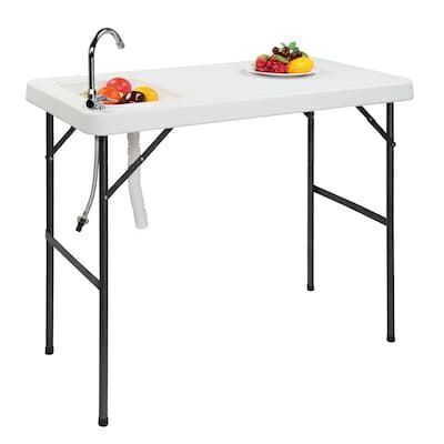 VINGLI 45D x 23W x 37H Outdoor Folding Fish and Game Cleaning Table
