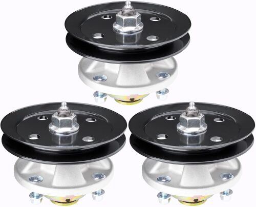 AM121229 AM121342 Spindle Assembly Fit for 48" 54" Mower Deck John Deere LX GT LX172 LX173 Mower Replaces OEM AM115528 AM115720 AM116065 (3 Pack)