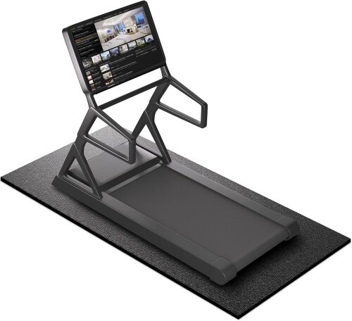 Treadmill Mat, 6'x3', 6mm Thick Exercise Equipment Gym Mat for Hardwood Floor Carpet, Compatible with Peloton Bike, Indoor Spin Bike, Elliptical