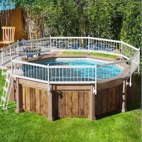 VINGLI 3 Sections Above Ground Pool Safety Fence White