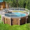 VINGLI 3 Sections Above Ground Pool Safety Fence White