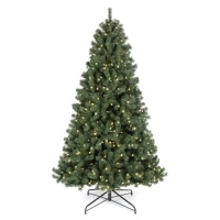7.5' Pre-Lit Instant No Fluff Artificial Spruce Christmas Tree w/ Memory Branches&nbsp;