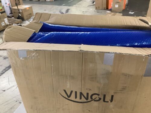 VINGLI 32-ft x 16-ft 12Mil Rectanglar Heavy Duty Solar Pool Cover for Above Ground Pool Blue
