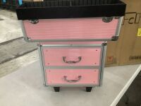 Pink Makeup Train Case