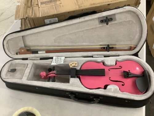 1/8 Violin with Case, Pink