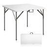 34" Square Bi-Folding Portable Plastic Dining Card Table