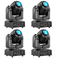 30W RGBW LED Black Stage Light Gobo Beam Moving Head, 4 Pack