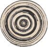 SAFAVIEH Cape Cod Collection Area Rug, 5' Round, Black & Ivory
