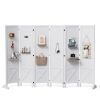 VINGLI 5 FT 6 Panel Freestanding Pegboard Room Divider