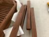 35in Patio Wooden Coffee Accent Side Table - 3