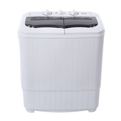 14.3lbs Mini Compact Twin Tub Semi-automatic Washing Machine