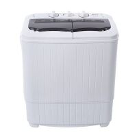 14.3lbs Mini Compact Twin Tub Semi-automatic Washing Machine