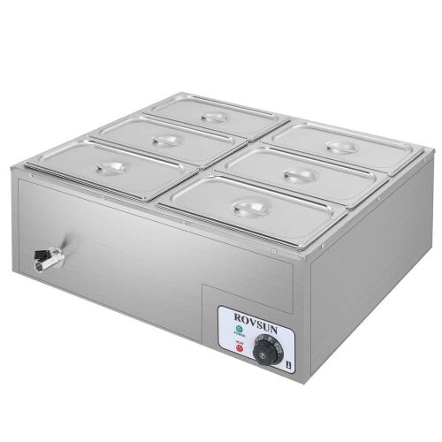 ROVSUN 42 QT 6-Pan Electric Steam Table Countertop