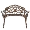 Outdoor Bronze Finish Cast Aluminum Bench