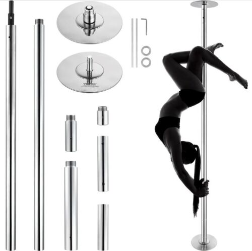 VEVOR Spinning Static Dancing Pole Kit, Height Adjustable 86-104"