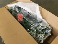 6'&nbsp;Pre-Lit Snow Flocked Artificial Pine Christmas Tree w/ Warm White Lights&nbsp;