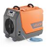 VEVOR 180 Pints Commercial Dehumidifier with Pump/Drain Hoses, Auto Defrost, Heavy-duty LLDPE, Foldable Handle