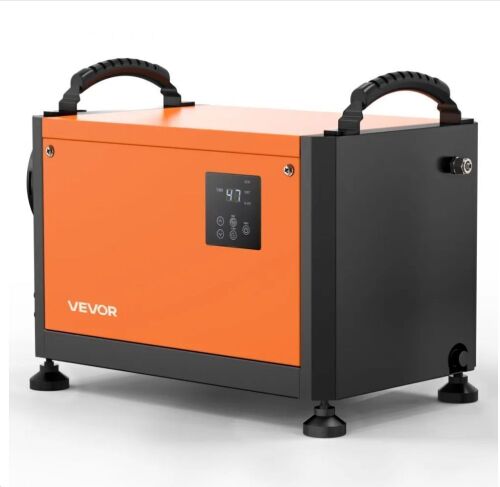 VEVOR 70 Pints Commercial Dehumidifier with Pump, Auto Defrost/Drainage, Heavy-duty Galvanized Steel, with 2 Drain Hoses