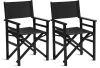 Folding Director Chair with Sturdy Wooden Frame, 2 Pack