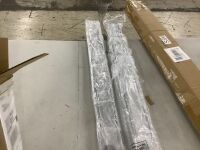 Lot of (2) Ceiling Mount Aluminum Double Track Curtain Rail