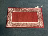 Elegant Scroll Border Rug 44x25, Burgundy, Lot of 6