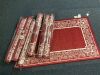 Elegant Scroll Border Rug 44x25, Burgundy, Lot of 6 - 3