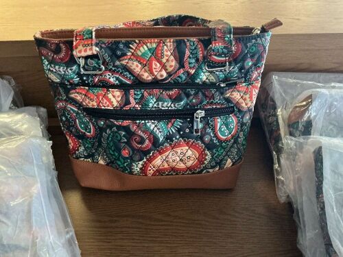 quilted Multi-Paisley Handbag, Lot of 6