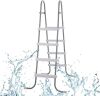 4-Step Swimming Pool Ladder Steel Frame 300lbs Capacity