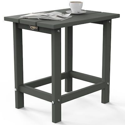 VINGLI 16W x 18H Poly Lumber Weather Resistant Adirondack Side Table