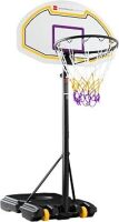 Kids Height-Adjustable Basketball Hoop, Portable Backboard Set w/ 2 Wheels, Fillable Base, 70.5in to 82.3in Tall