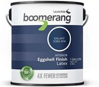 Boomerang Eco-Friendly Interior Paint, Eggshell Finish, Galaxy Blue, 1Gal - NEW