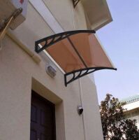 Window Awning Door Canopy 40"x40", Upgraded Aluminum Bar Outdoor Patio Awning Canopy UV Rain Snow Sunlight Protection