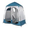 VINGLI 7.5ft Pop Up 2-Room Shower Tent with Mesh Floor and Carrying Bag Blue