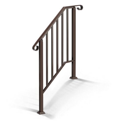 Winado Bronze 2-Step Iron Stair Handrail